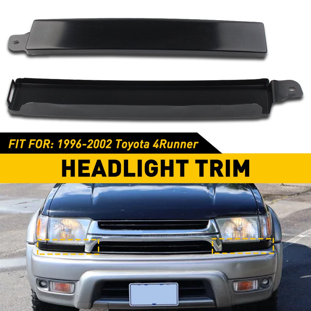 Front Headlight Molding Trim Covers For 1996-2002 Toyota 4Runner