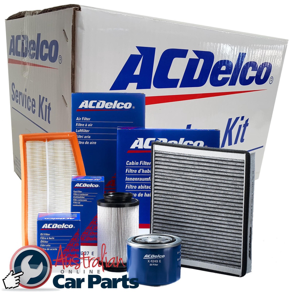 Service Filter Kit Oil Air Fuel ACK4 AcDelco For Toyota Land Cruiser VDJ79 Pickup 4.5 TD 24V 4x4 4.5LTD - 1VD-FTV
