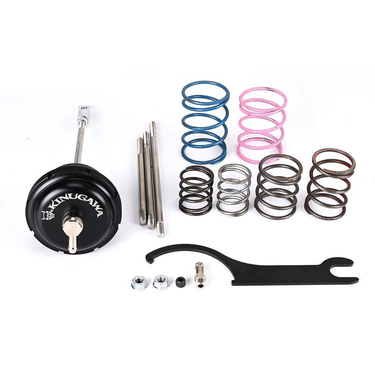 Turbo Adjustable Wastegate Actuator Dual Ports w/ 6 x spring and 4 x Rods