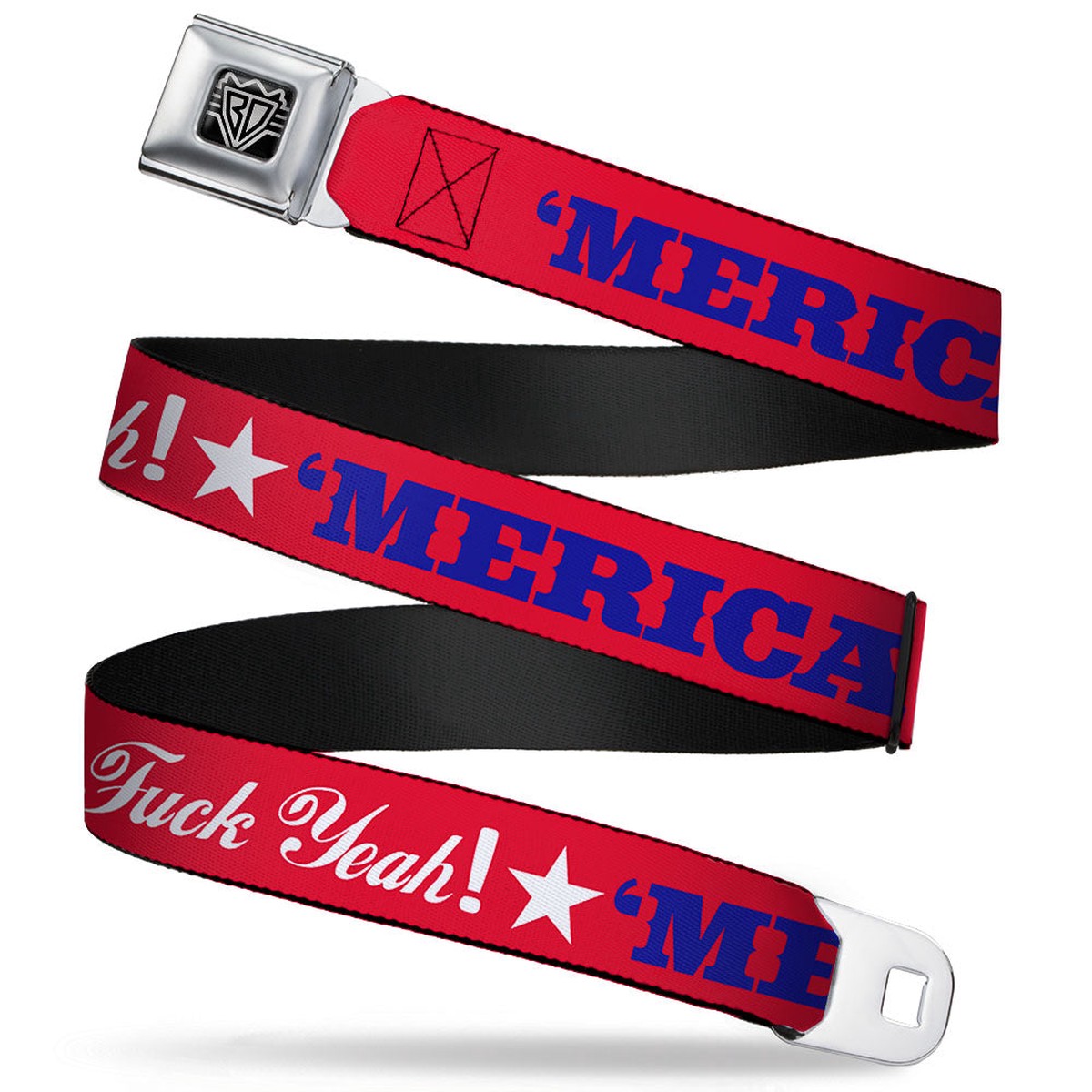 'MERICA Star USA Seatbelt Belt World Cup 2026 Fan Gear (Red/Blue/White) v2