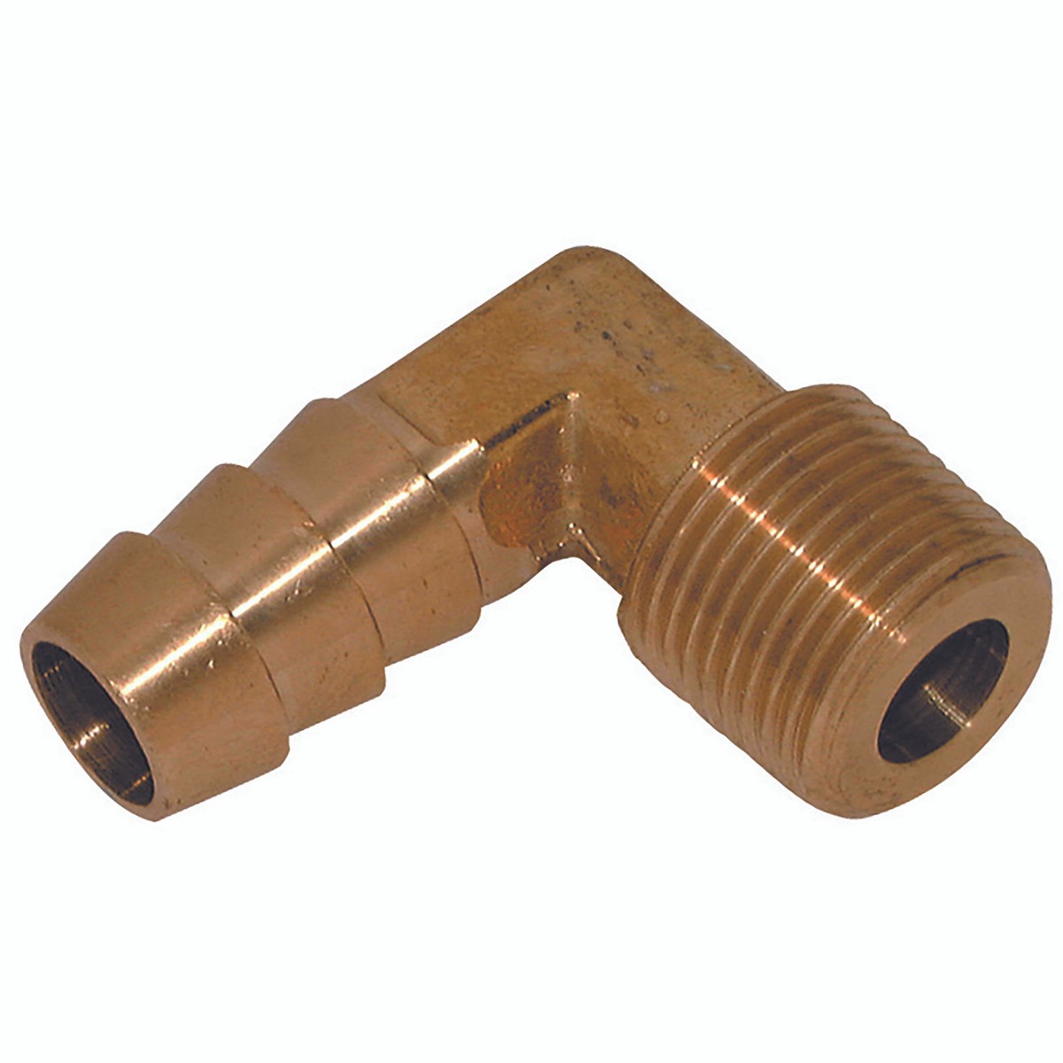 3/8"BSPT MALE X 5/16"ID HOSE BRASS ELBOW