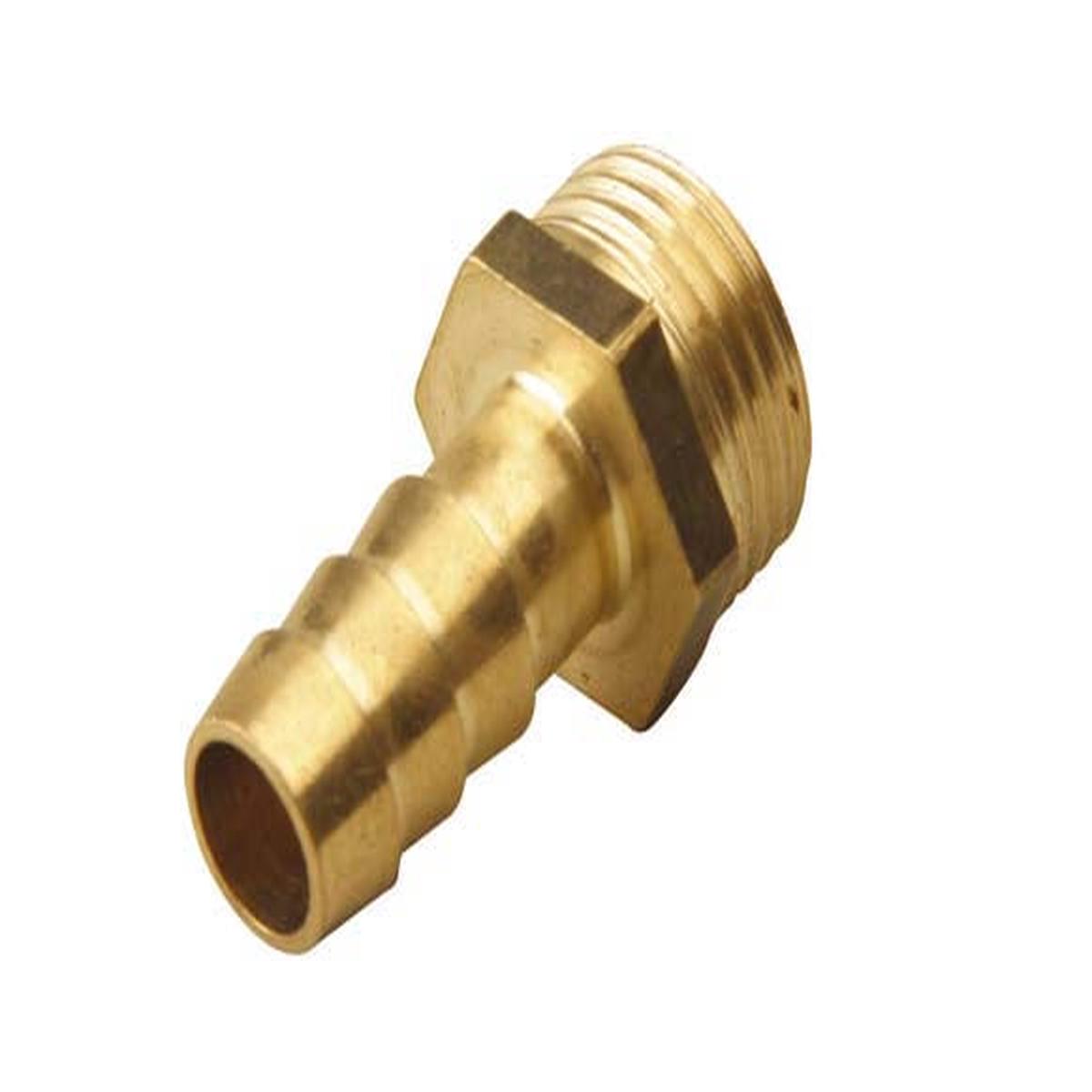 " M x 13mm Brass hose tail, male thread x hose tail