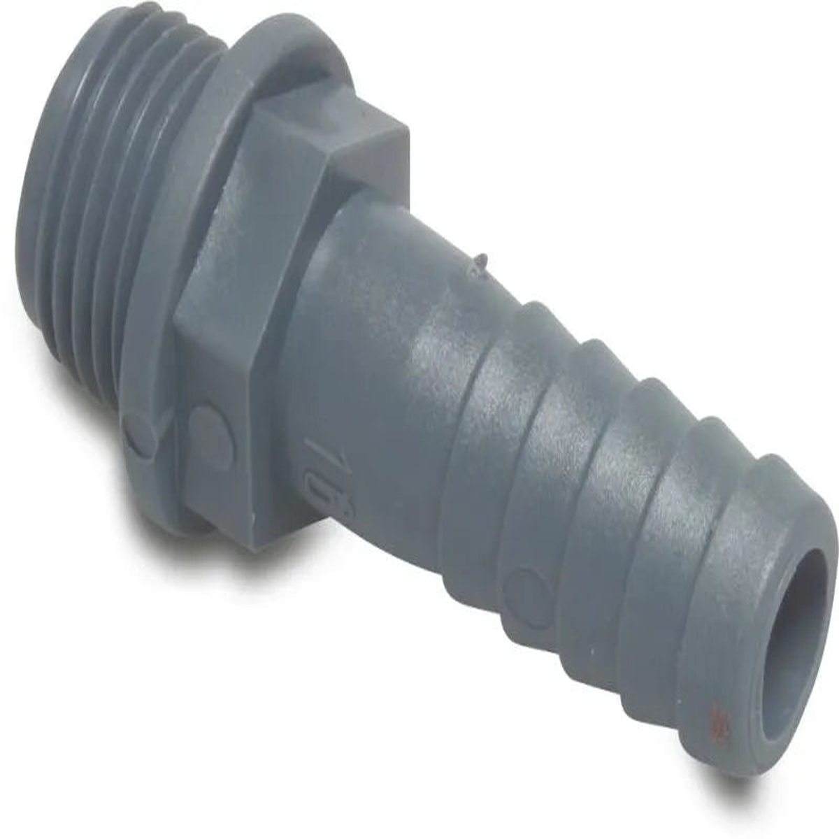 " M x 20mm Hose Tail, Polypropylene, Male thread x hose tail