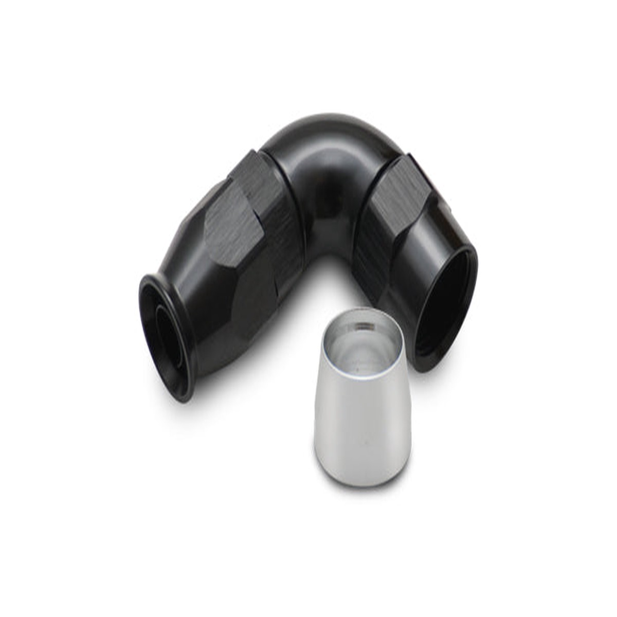 Vibrant Performance 90 Degree PTFE Hose End - 6 AN to -6 AN Female - Black
